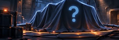 A covered mystery with a question mark